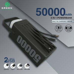 Green Turbo-50 50000mAh Powerbank with 22.5W Fast Charging - Image 7