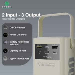 Green Turbo-50 50000mAh Powerbank with 22.5W Fast Charging - Image 9