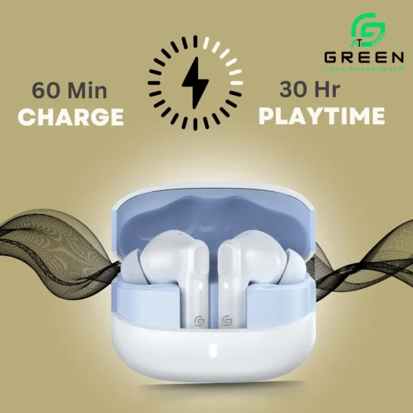 Airbeat-520 earbuds with 60-minute charging and 30-hour playback