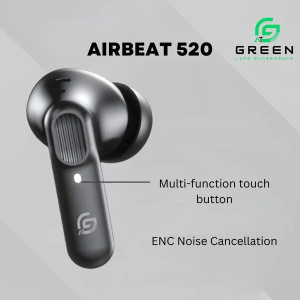 Green Airbeat-520 multifunction touch controls