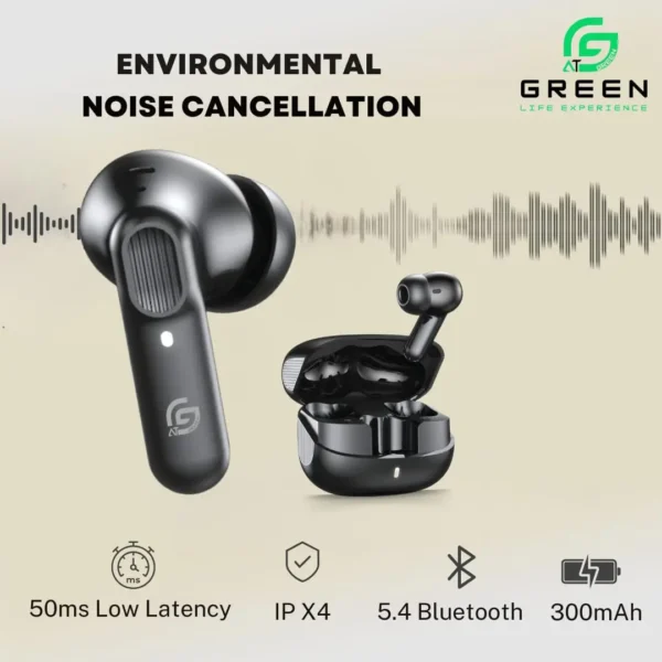 Airbeat-520 earbuds with environmental noise cancellation