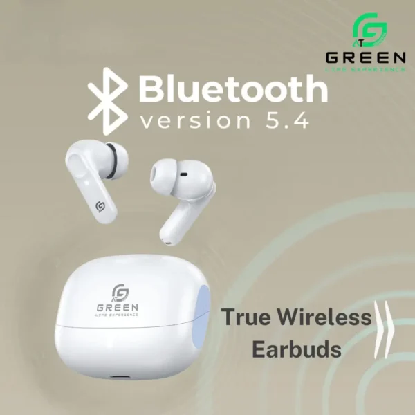 Green Airbeat-520 earbuds with Bluetooth 5.4