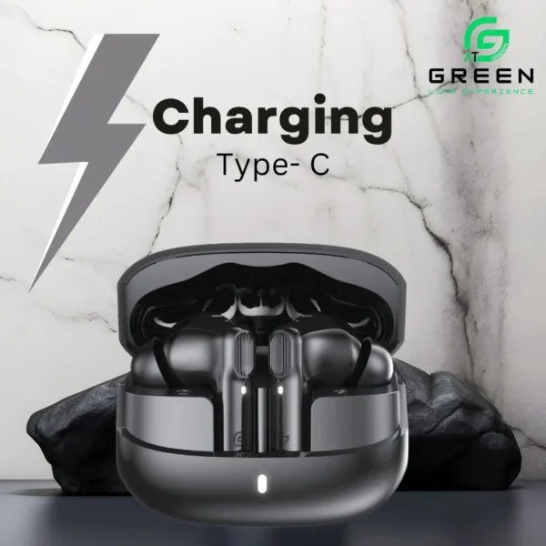 Green Airbeat-520 USB Type-C charging case