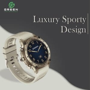 Green Vortex Metallic Fitness Smartwatch - Image 9