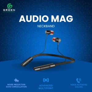 Green Audio Mag Neckband with Bluetooth 5.3 and everyday listening features