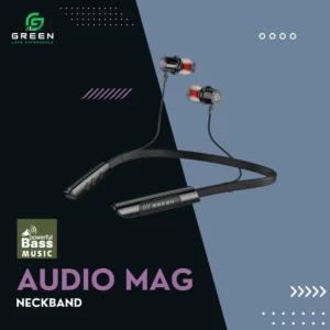 Green Audio Mag magnetic wireless neckband in black
