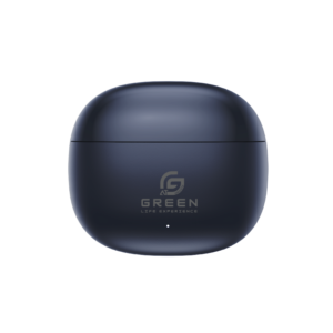 Green Buds Pro ANC blue closed charging case front view