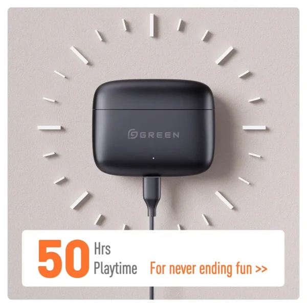 Green Leaf-161 charging case with up to 50 hours of total playback