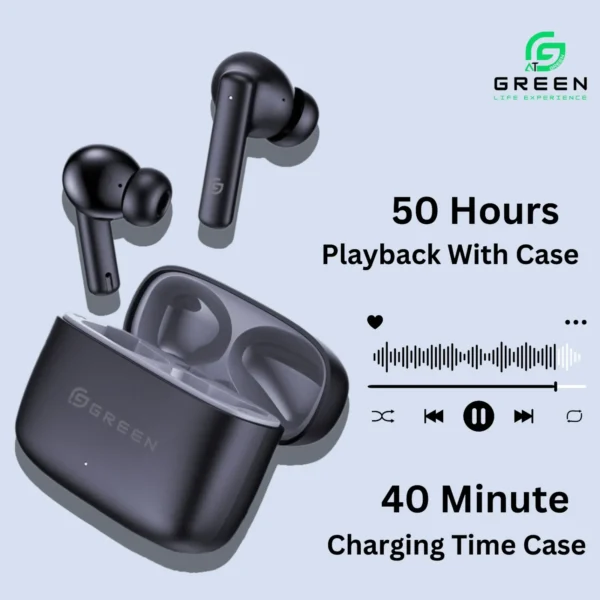 Green Leaf-161 with 50-hour total playback and approximately 40-minute case charging