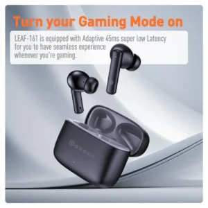 Green Leaf-161 wireless gaming earbuds with low-latency mode