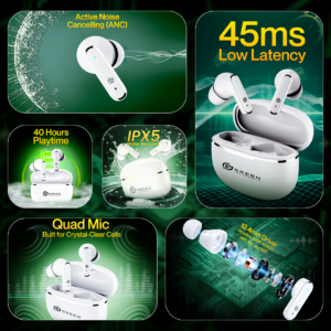 Green Pulse ANC (Up to 32 dB) Earbuds - Image 9