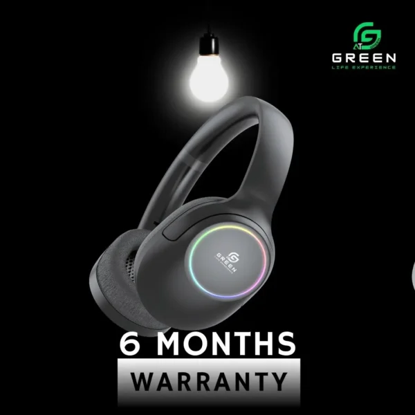 Green Rhythm wireless headphone with 6 month warranty