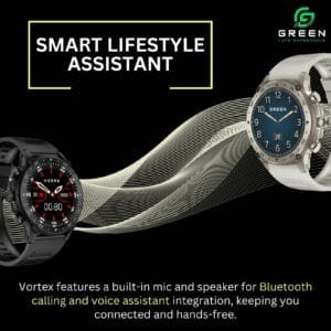 Green Vortex Metallic Fitness Smartwatch - Image 13