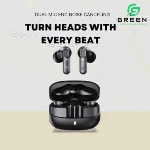 Green Airbeat-520 Dual Mic ENC Earbuds - Image 9