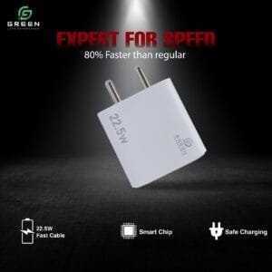 Green UV-22.5 Charger with QC3.0 & USB Cable - Image 3