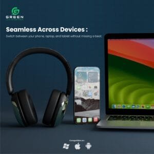 Green Symphony ANC Headphone with Hybrid ANC - Image 10