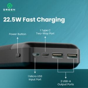 Green Power Boost 20000mAh Powerbank - Image 2