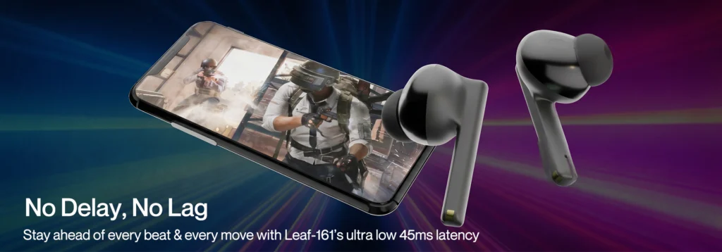 green life experience_Green_Leaf-161_Earbuds_45ms Low Latency_Product banner