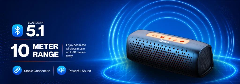 green life experience_Green_Melody-10_Speaker_bluetooth 10 meter range_Product banner