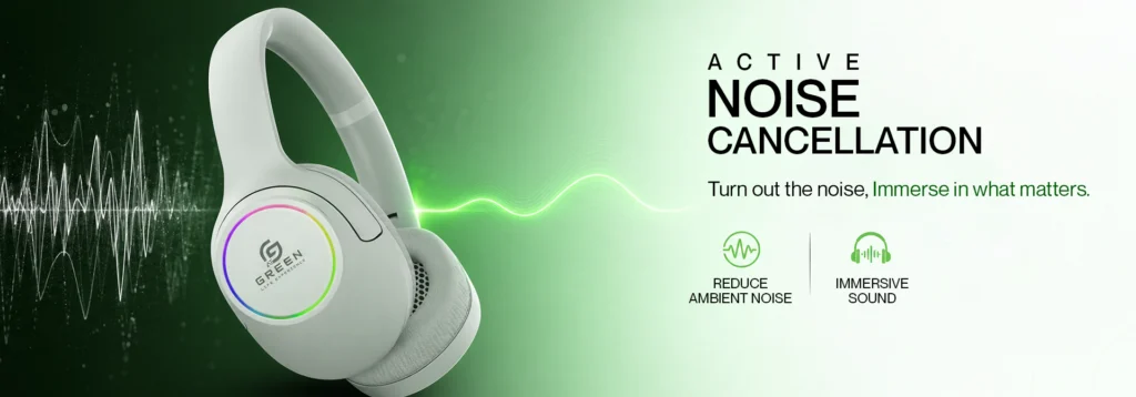 green life experience_Green_Rhythm_Speaker_Active Noise Cancellation_Product banner