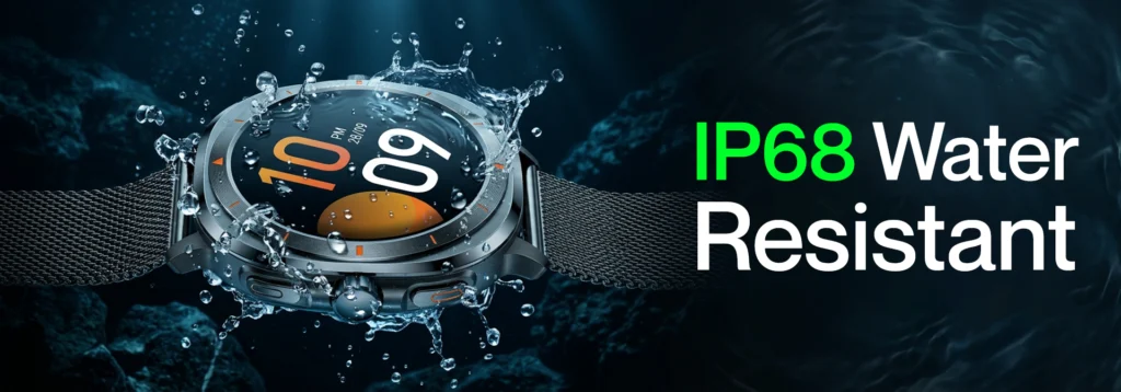 green life experience_Green_Squaro_Smartwatch_IP68 Water Resistant_Product banner