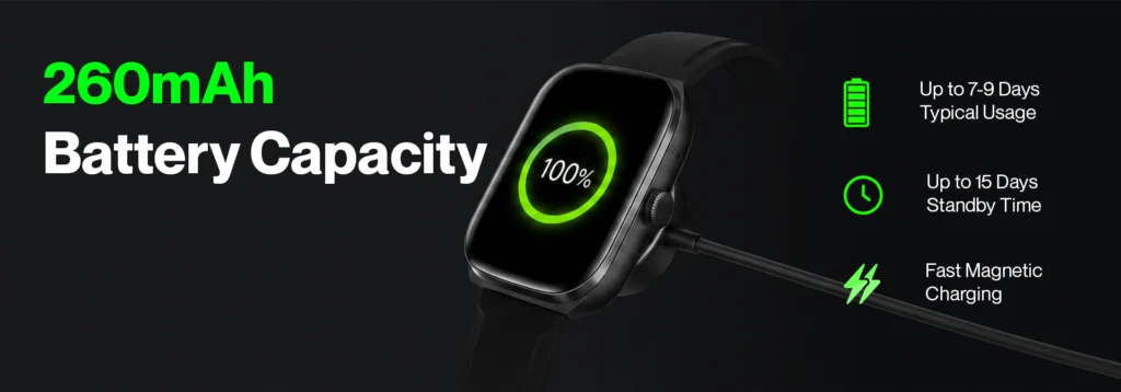 green life experience_Green_Vision Fit_Smartwatch_260mah Battery Capacity_Product banner