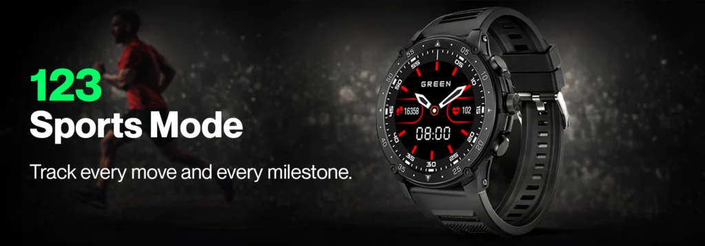 green life experience_Green_Vortex_Smartwatch_123 Sports Mode_Product banner
