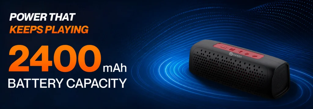 green life experience_Green_melody-10_Speaker_2400mAh Battery Capacity_Product banner