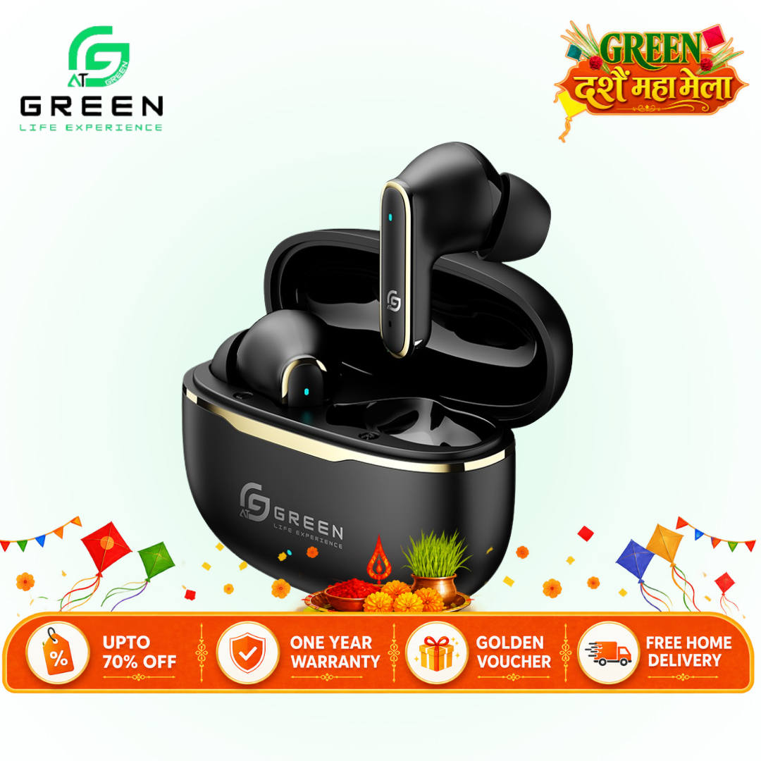 Green Pulse ANC Earbuds