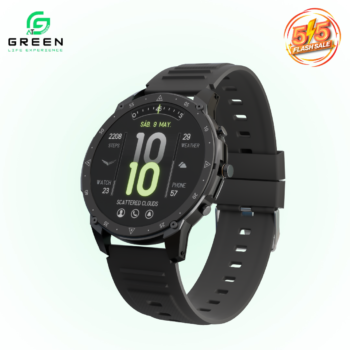 Green Vortex Metallic Fitness Smartwatch