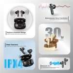 Green Combo Airbeat-520 Dual Mic ENC Earbuds & vision Fit metallic Smartwatch