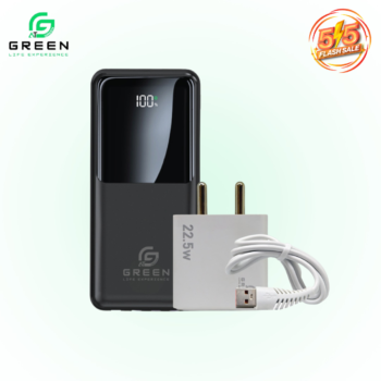 Green Combo Turbo-20 Powerank & UV-22.5 Type-c Charger