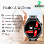 Green Combo Orbit Pro Luxury Smart Watch & Leaf-161 True ENC Wireless Gaming Earbuds main photo