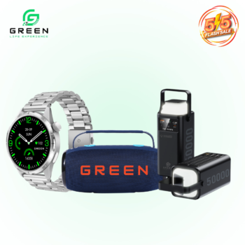Green Combo Plus | Squaro Smartwatch | Melody-15 Pro Bluetooth Speaker And Turbo-50 50000mAh pic-900