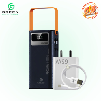 Green Combo Thunder x4 Powerbank & UV-65 Charger-pic 900