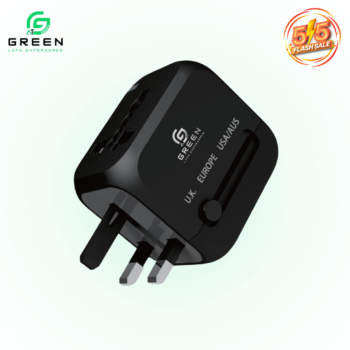 Green ADP‑20 Universal Travel Adapter