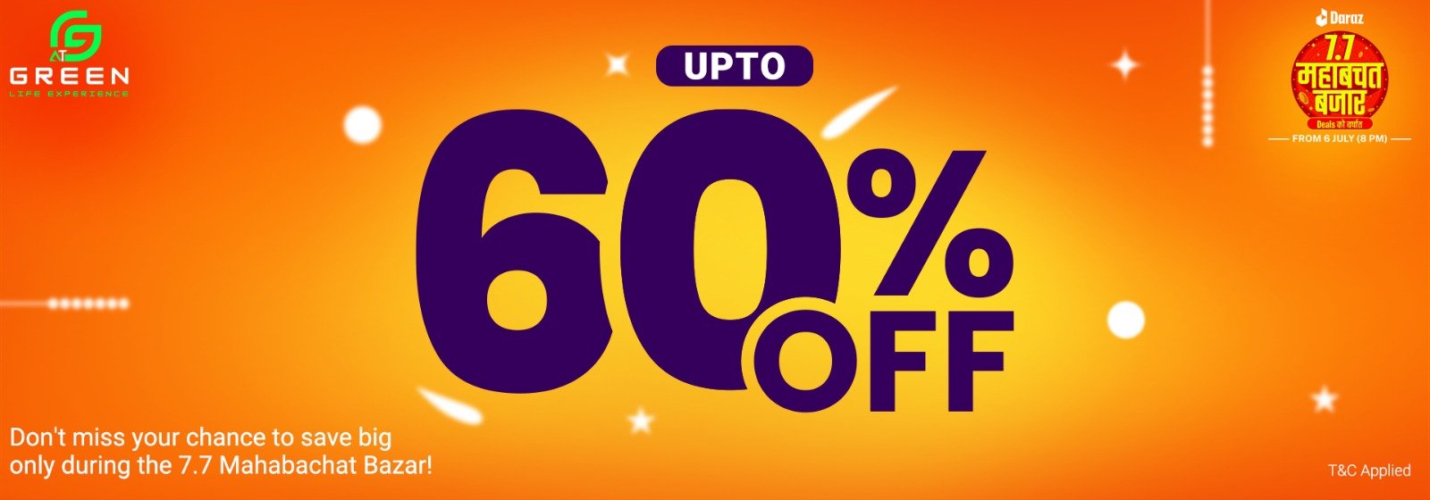 upto 60 percent off