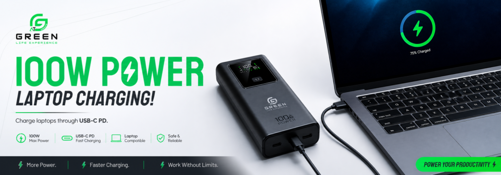 Green Life Experience Powermax-100 Laptop/Mobile Powerbank Banner image