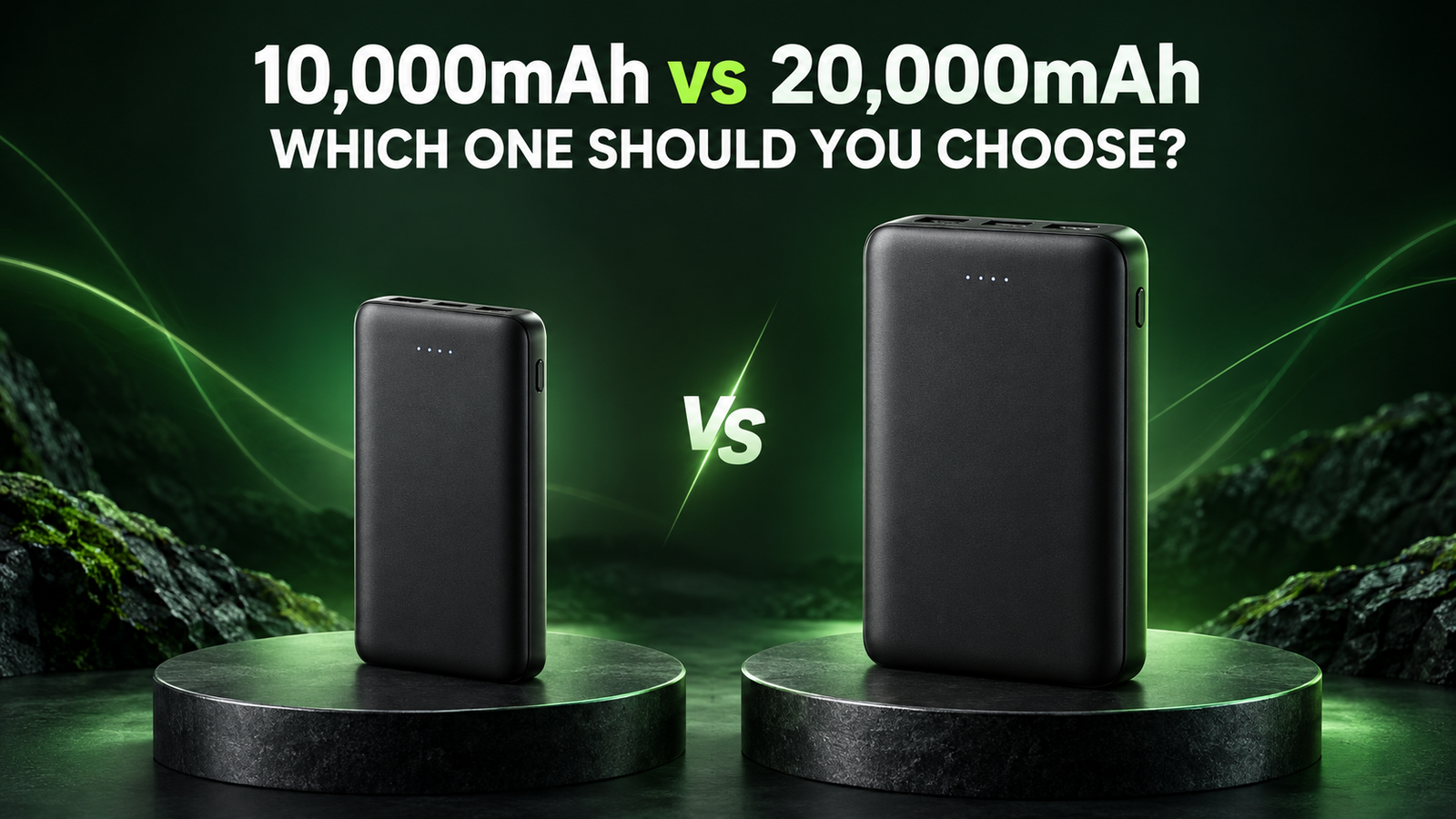 10000mAh vs 20000mAh power bank comparison