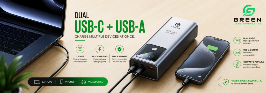 Green Life Experience Powermax-100 Laptop/Mobile Powerbank Banner image 3