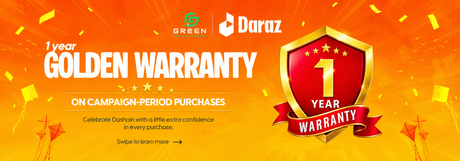 Green Dashain Mahamela golden warranty 1 year