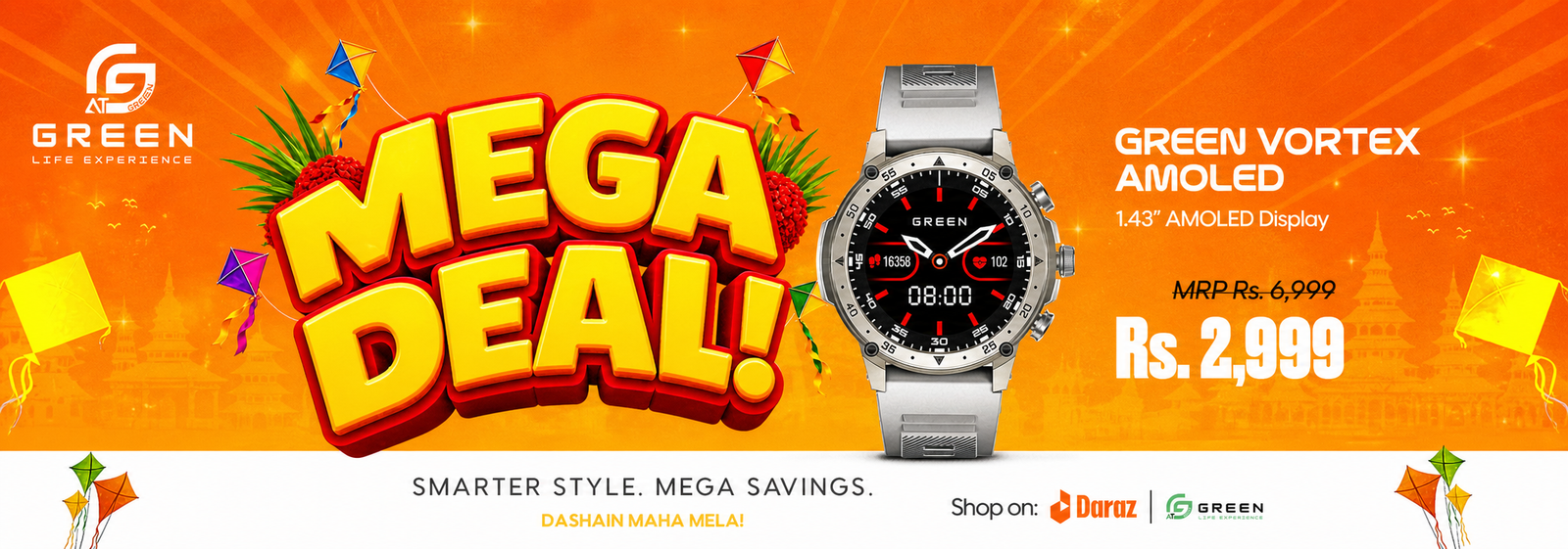 Green Dashain Mahamela vortex watch