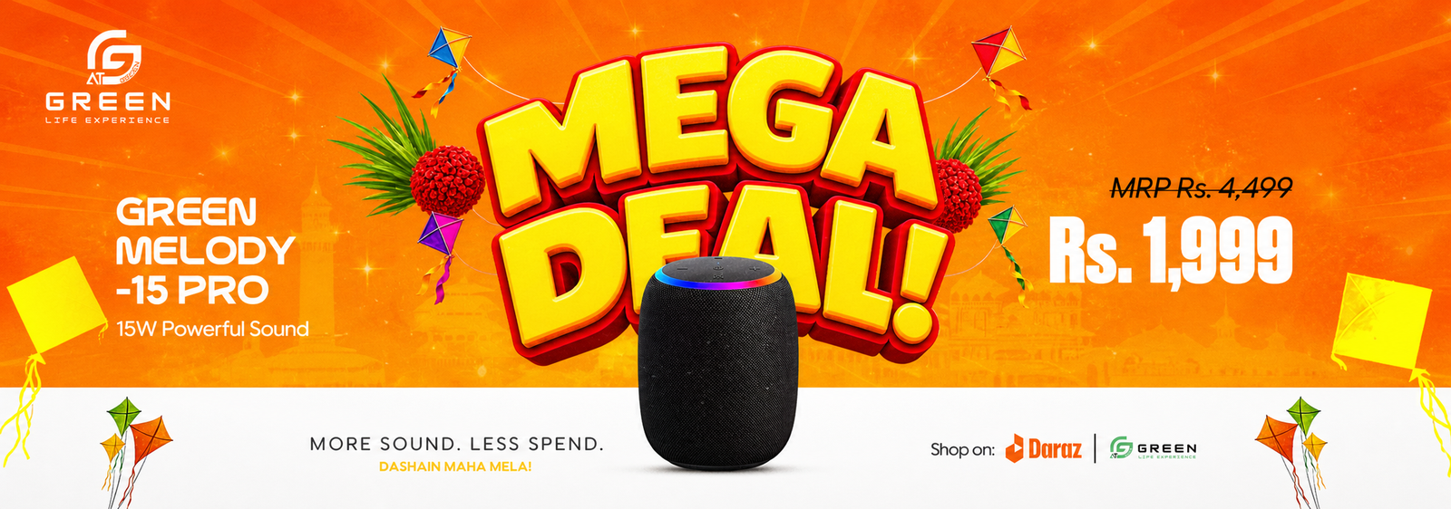 Green Dashain Mahamela melody 15 pro wireless speaker